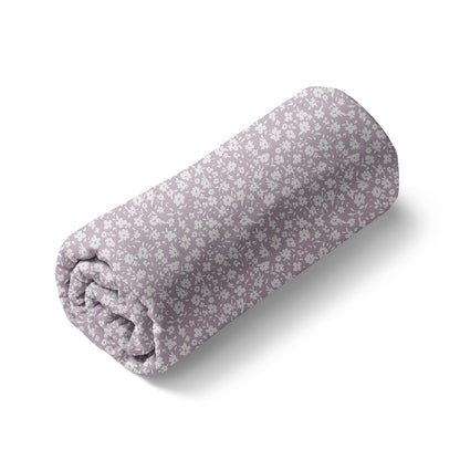 Fitted sheet baby cotton satin - Les Yeux de Suzanne Lavender