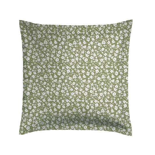 Pillowcase(s) cotton satin Les Yeux de Suzanne Green 2 x (63 x 63 cm)